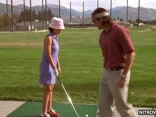 Hot Kristina Anapau Learing to Play Golf