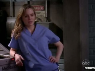 Hot Blonde Melissa George Takes Off Her Nurse Robe